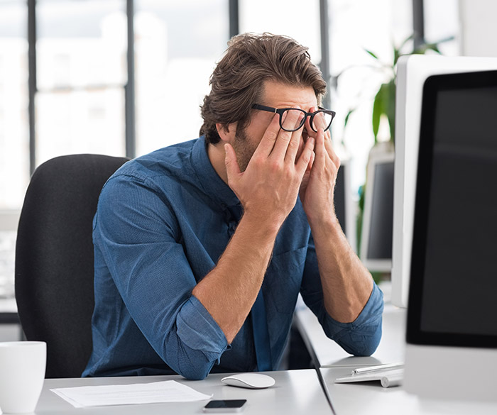 Image of stressed worker
